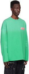 We11done Green Cotton Long Sleeve T-Shirt