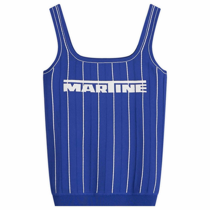 Photo: Martine Rose Women's Logo Moto Vest in Blue