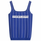 Martine Rose Women's Logo Moto Vest in Blue