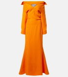 Balenciaga Off-shoulder silk gown
