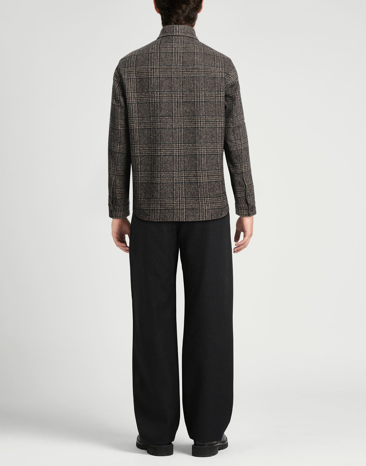 Fedeli Mens Shirt Dark in Brown