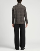 Fedeli Mens Shirt Dark in Brown