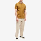 Fred Perry Men's Twin Tipped Polo Shirt - Made in England in Dark Caramel/Whisky Brown/Black