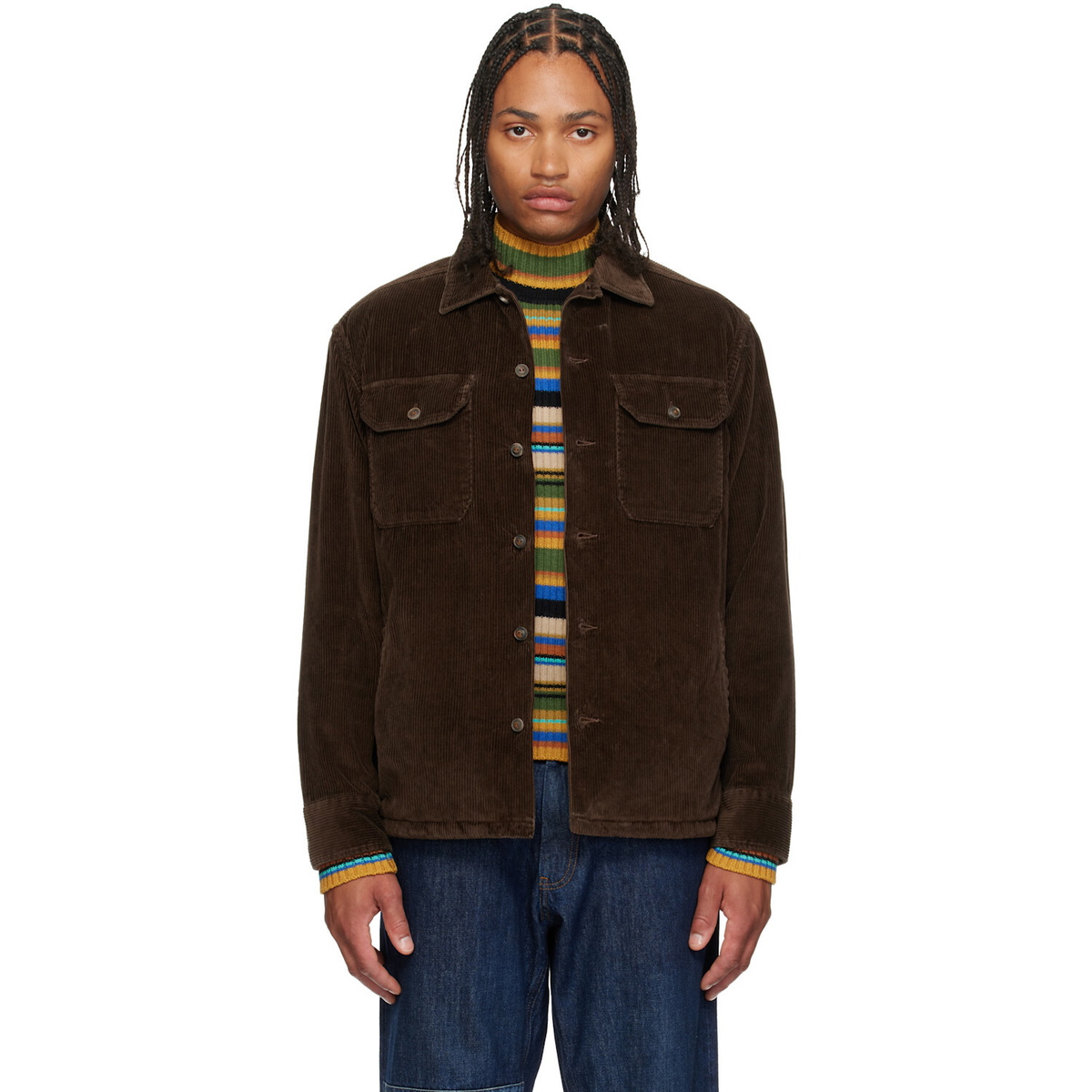 Polo Ralph Lauren Brown Fleece-Lined Corduroy Over Shirt