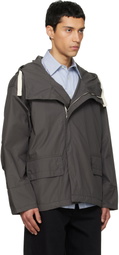 nanamica Gray Hooded Deck Jacket
