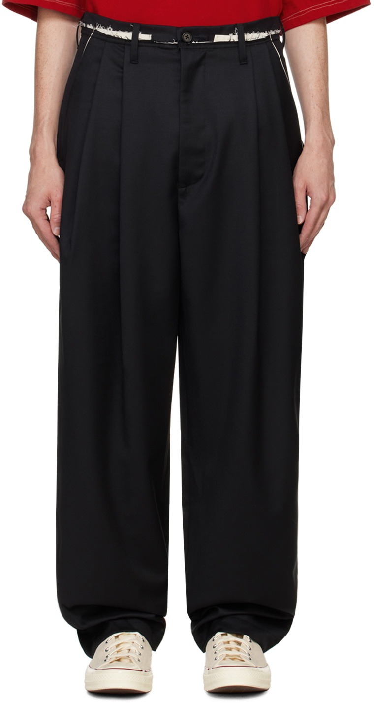 Camiel Fortgens Black Pleated Suit Pants Camiel Fortgens