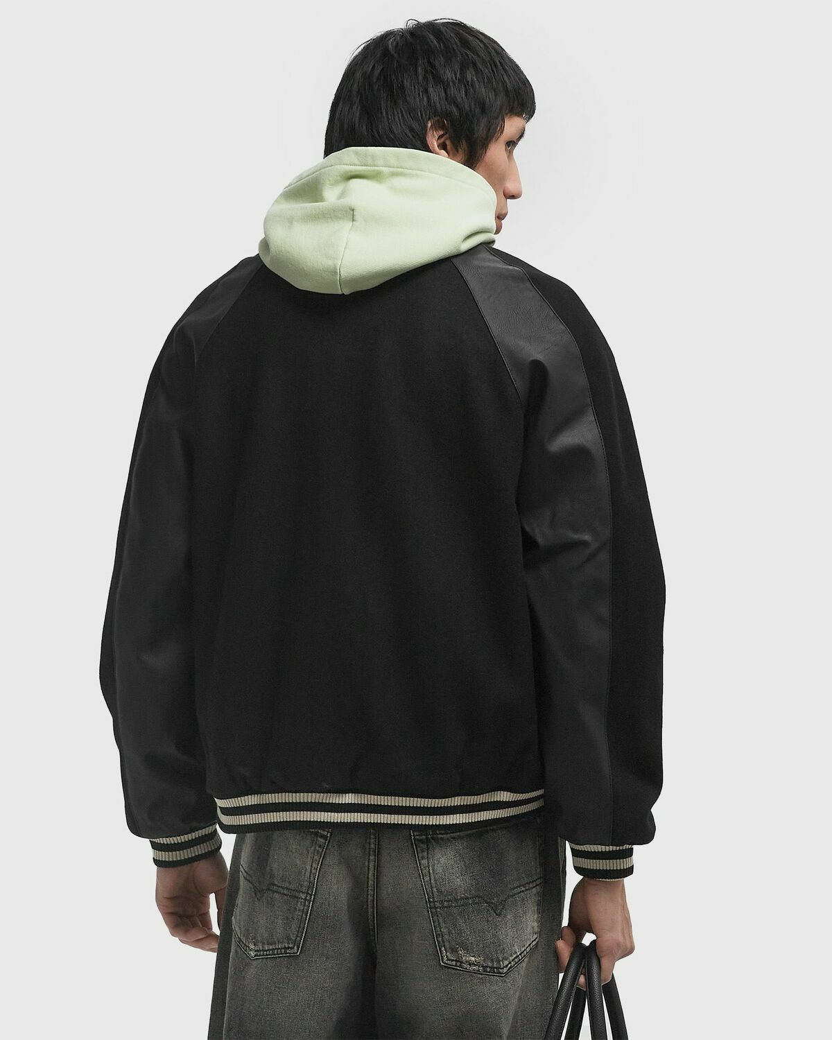 Represent RAGLAN VARSITY JACKET Black Mens Bomber Jacket
