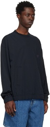 Wooyoungmi Navy Kangaroo Pocket Sweatshirt