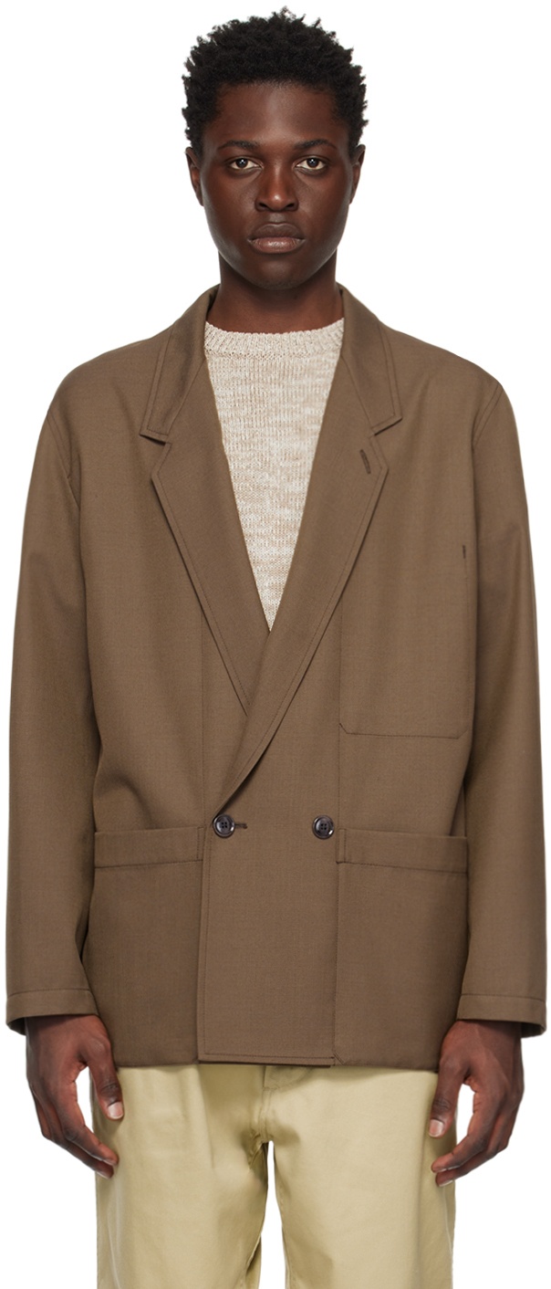 Photo: LEMAIRE Brown Double-Breasted Blazer