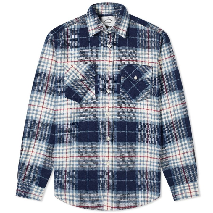 Photo: Portuguese Flannel Two Pocket Bleeckers Check Overshirt