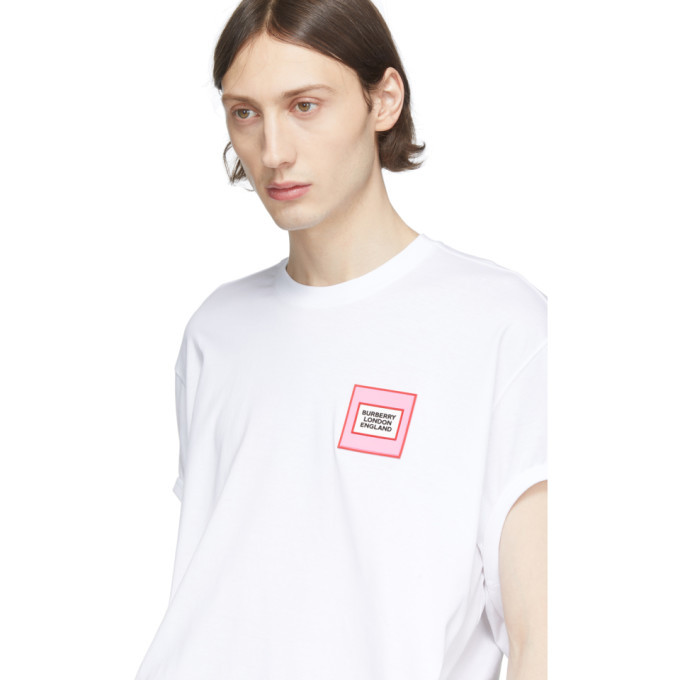 Burberry White Hole Detail T-Shirt Burberry