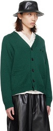 UNDERCOVER Green Embroidered Cardigan
