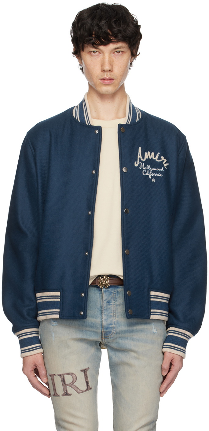 AMIRI Blue 'AMIRI Hollywood' Bomber Jacket Amiri