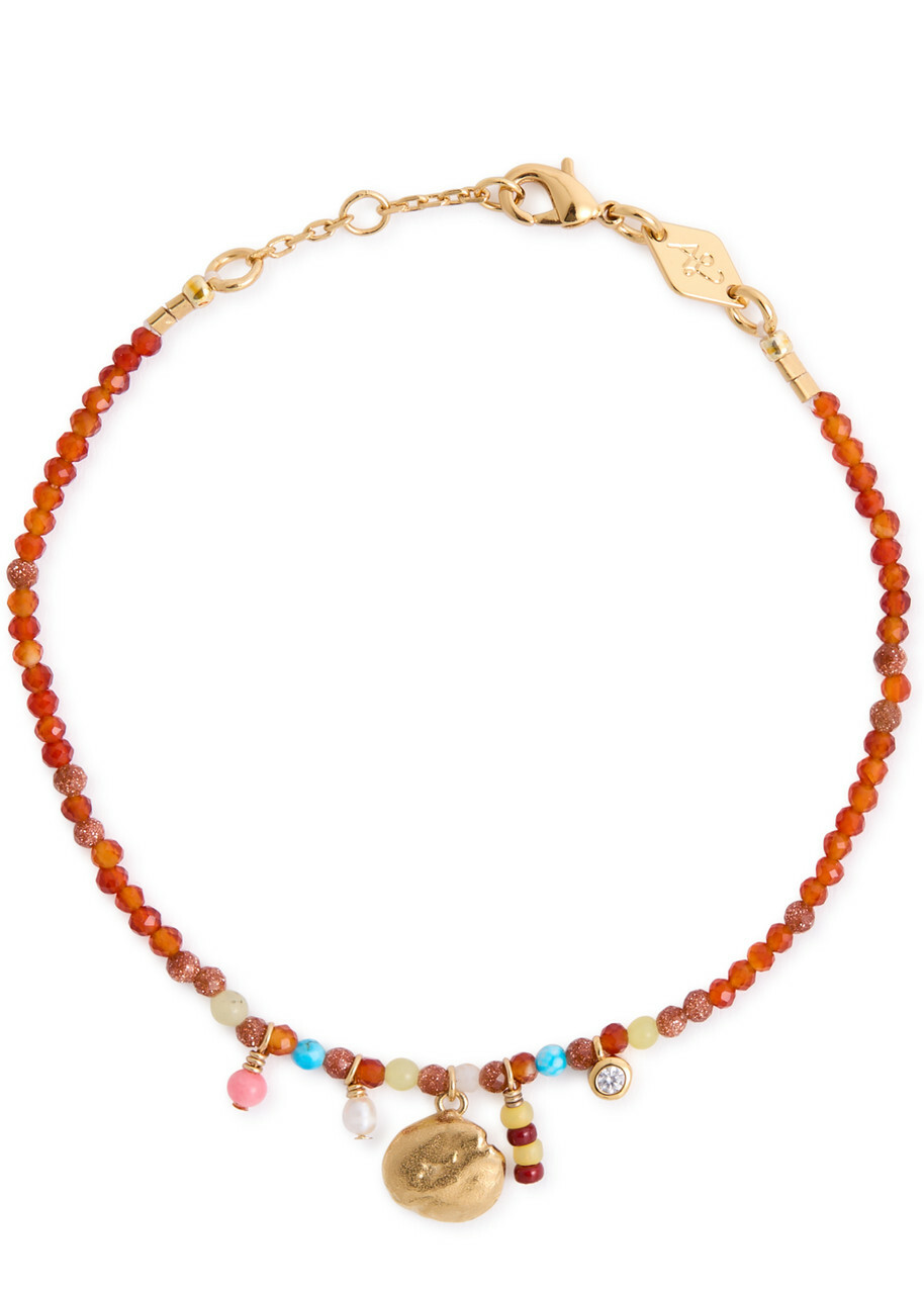 Anni LU Maroon Harmony Beaded Charm Bracelet - One Size