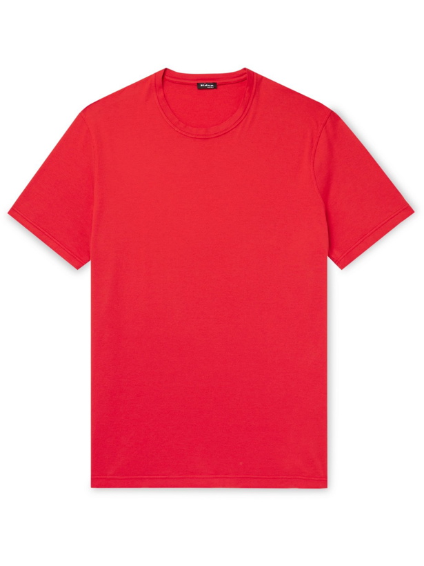 Photo: KITON - Cotton and Cashmere-Blend T-Shirt - Red - L