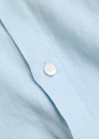 Sunspel Linen Shirt Light Blue