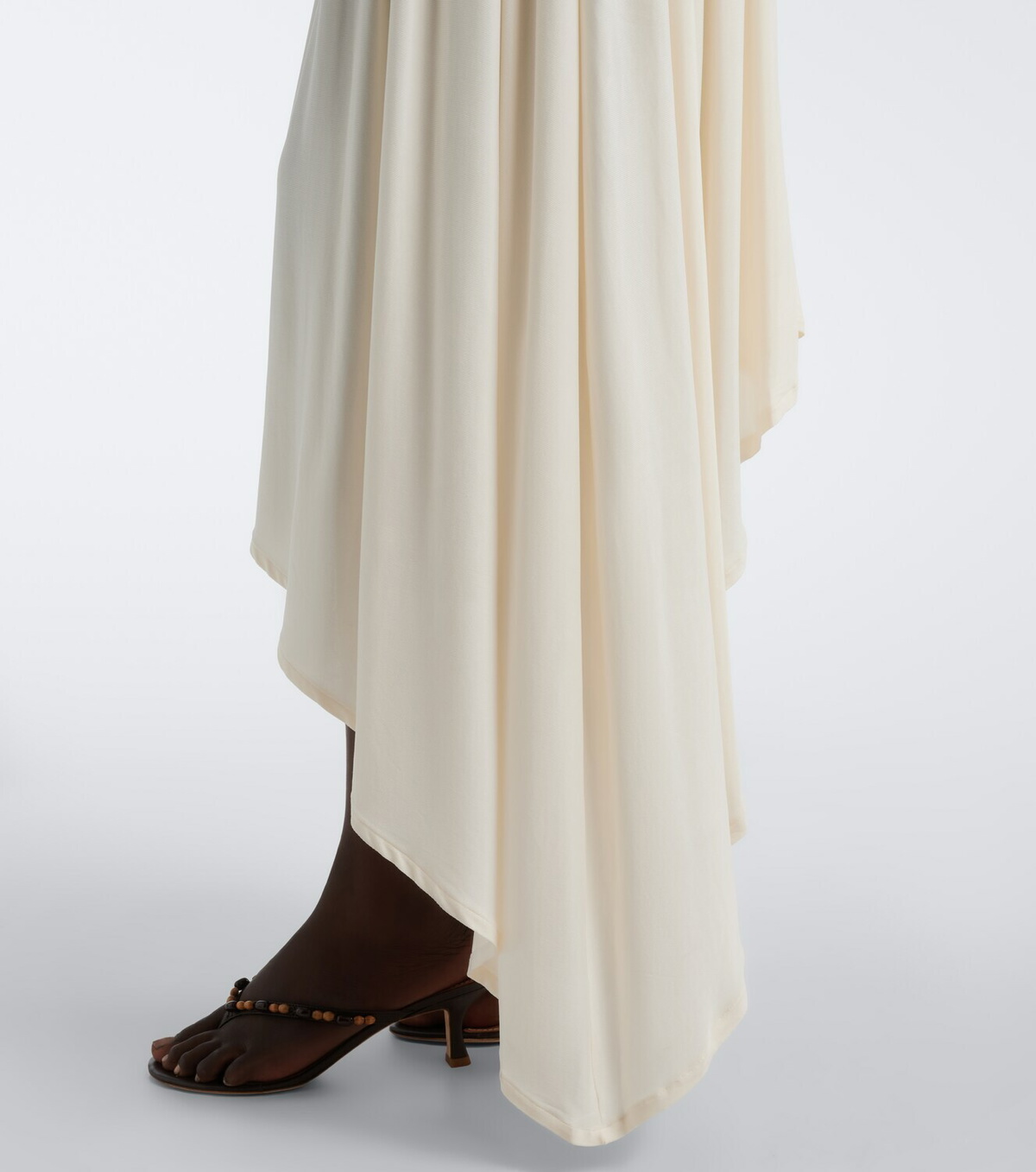 Aya Muse Elya asymmetric pleated midi skirt
