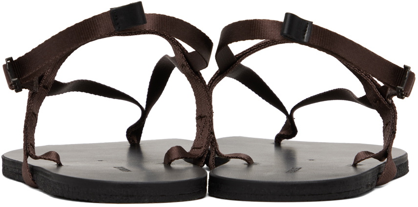 AURALEE Black Foot The Coacher Edition Belted Sandals Auralee