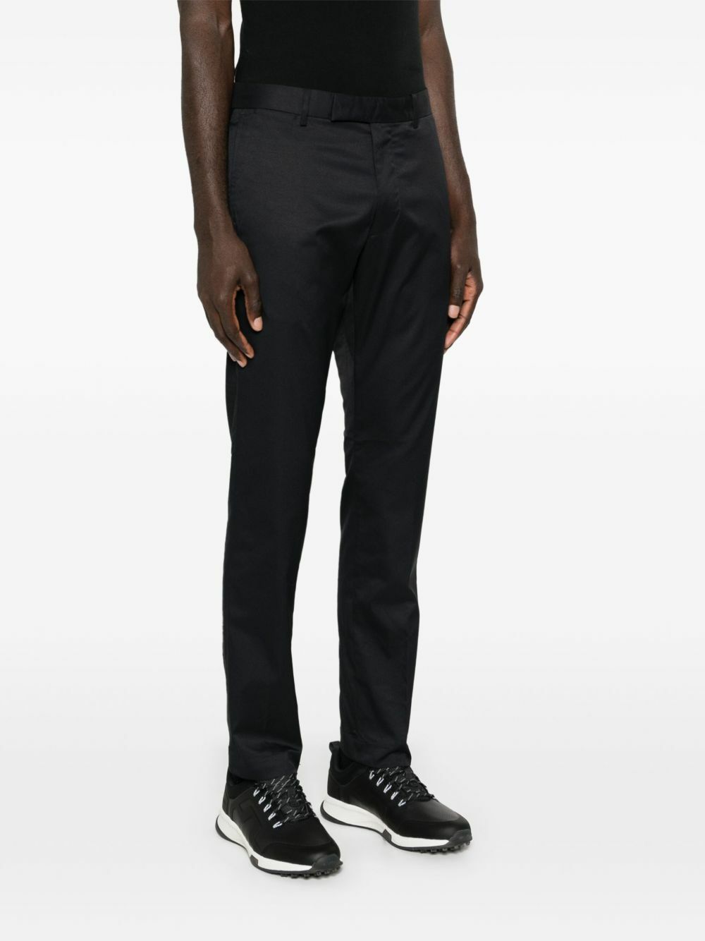 RLX Ralph Lauren Black Twill Slim-Fit Trousers