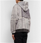 AMIRI - Oversized Bandana-Print Loopback Cotton-Jersey Hoodie - Gray