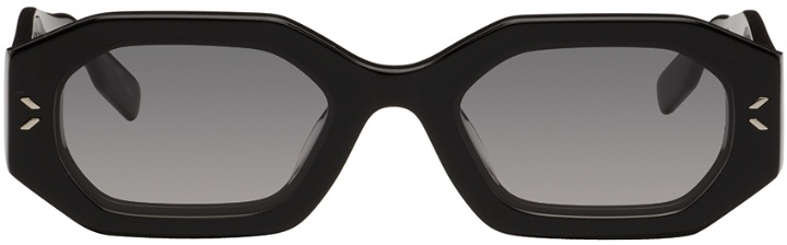 Photo: MCQ Black Hexagonal Sunglasses