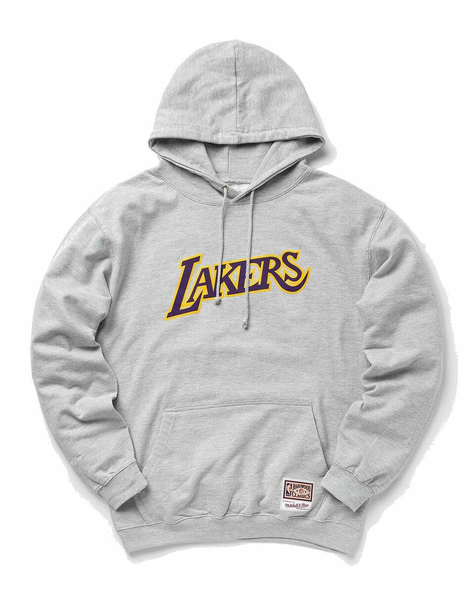 Photo: Mitchell & Ness Team Logo Hoody La Lakers Grey - Mens - Hoodies/Team Sweats