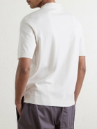 Altea - Pierre Honeycomb-Knit Cotton-Piqué Polo Shirt - White