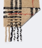 Burberry Burberry Check alpaca and wool bouclé scarf