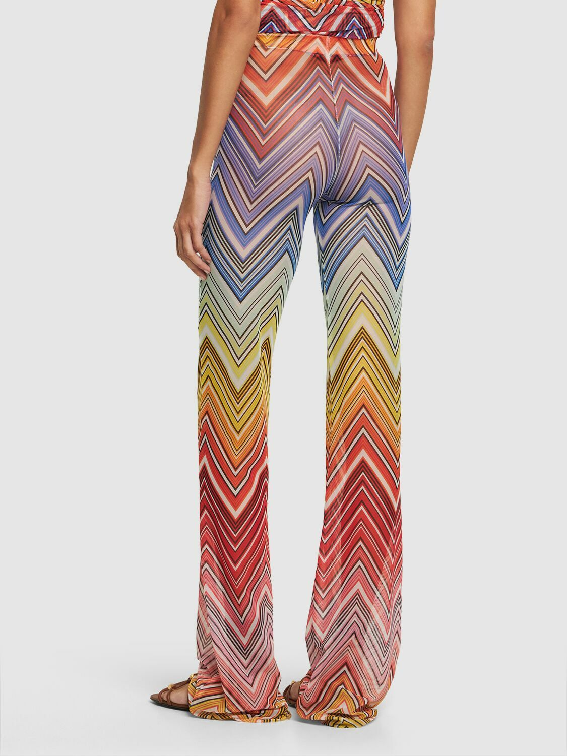パンツ Missoni Gold Lame Chevron Viscose Flare Pants Lamé wide-leg pants in gold - Missoni | Mytheresa