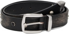 OPEN YY Black Yy Stud Western Belt