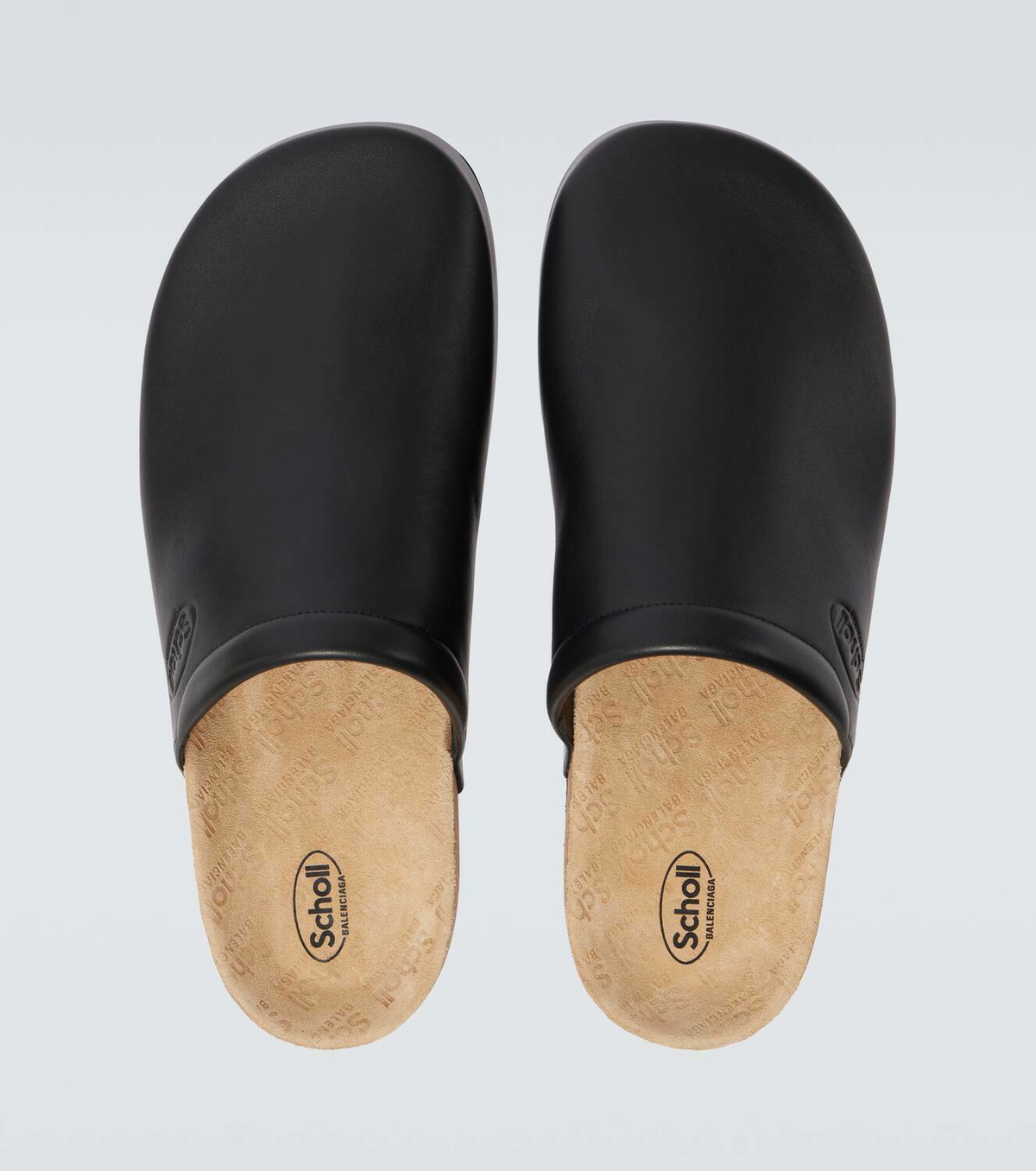 関税込【BALENCIAGA】x Scholl leather mules Black Balenciaga x Scholl leather mules Balenciaga