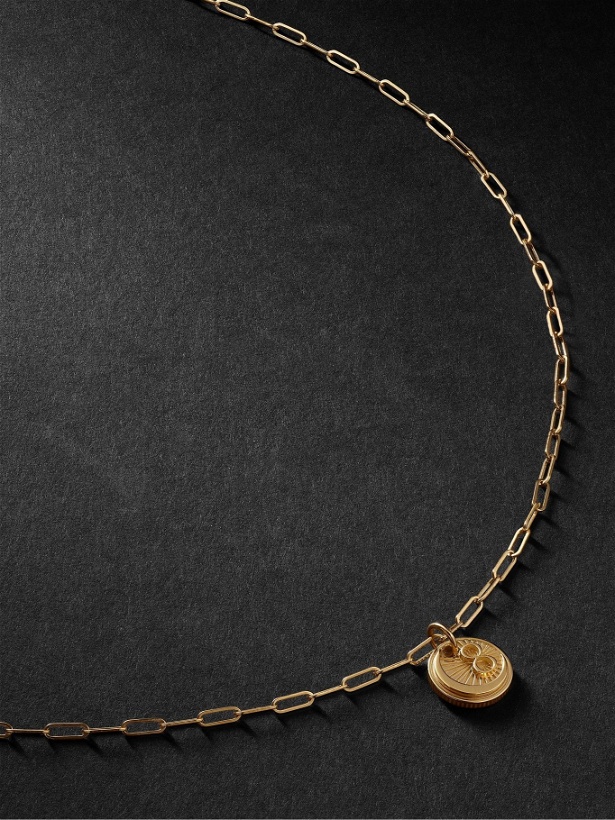 Photo: Foundrae - Mini Karma 18-Karat Gold Necklace