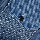 FDMTL Men's Patchwork Coverall Jacket in Rinse Indigo