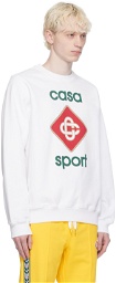 Casablanca White 'Casa Sport' Icon Sweatshirt