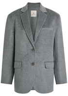 Anine Bing Quinn Wool and Cashmere-blend Blazer Grey