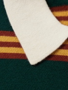 Guest In Residence - Rugby Striped Cashmere Polo Shirt - Green