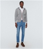 Brunello Cucinelli Ribbed-knit cashmere hooded jacket