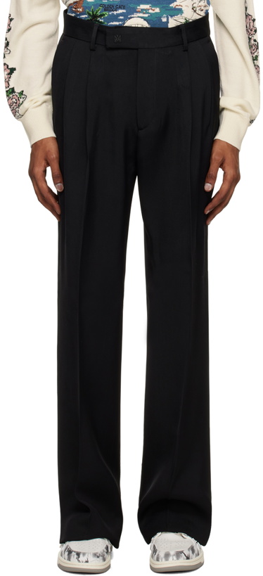 Photo: AMIRI Black Double Pleated Trousers