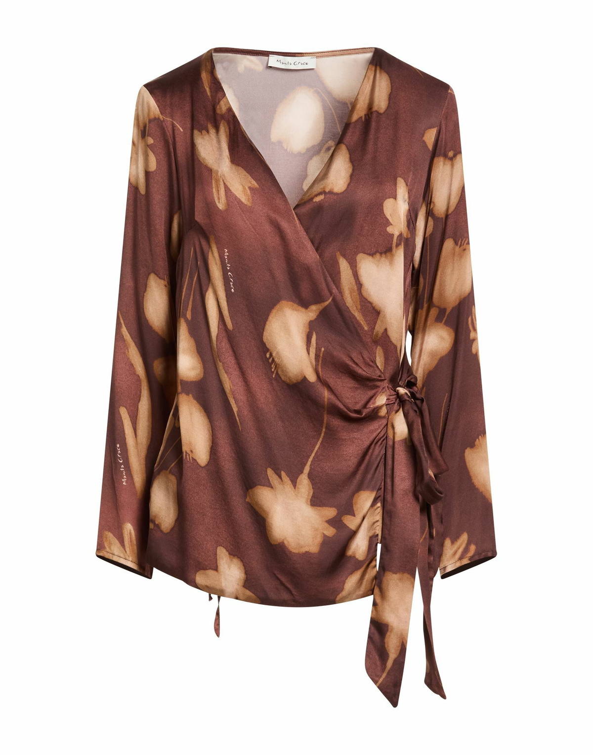 Manila Grace Womens Top Chocolate in Brown