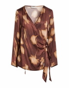 Manila Grace Womens Top Chocolate in Brown