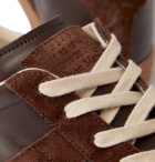 MAISON MARGIELA - Replica Leather and Suede Sneakers - Brown