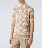 Etro Paisley cotton piqué polo shirt
