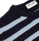 OFFICINE GÉNÉRALE - Marco Striped Virgin Wool-Blend Sweater - Blue