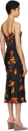 Silk Laundry Black 90s Slip Midi Dress