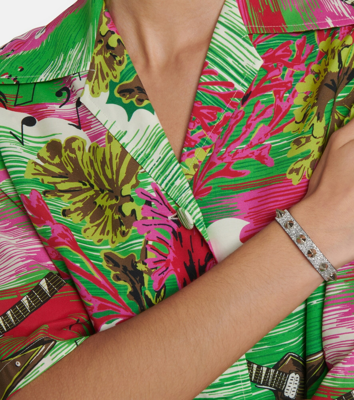 Christian Louboutin Loubilink studded leather bracelet Christian