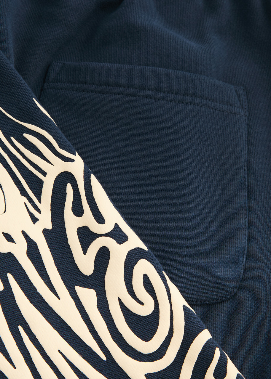 Honor The Gift Entertainment Printed Cotton Sweatpants Blue