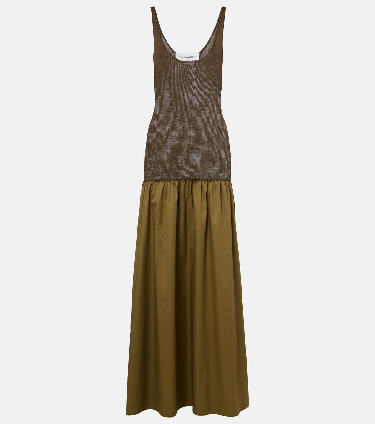 The Frankie Shop Ilya cotton-trimmed maxi dress