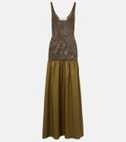 The Frankie Shop Ilya cotton-trimmed maxi dress