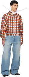 EGONlab Blue Contrasted Hem Jeans