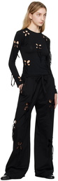 J.Kim SSENSE Exclusive Black Petal Long Sleeve T-Shirt